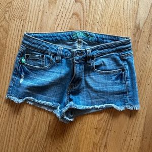 Grass Denim Shorts